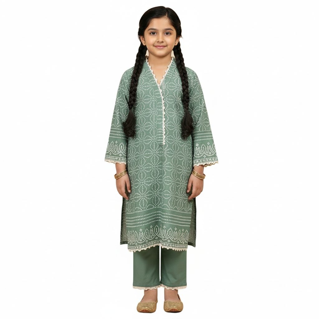 Chunri green (8-9yrs)