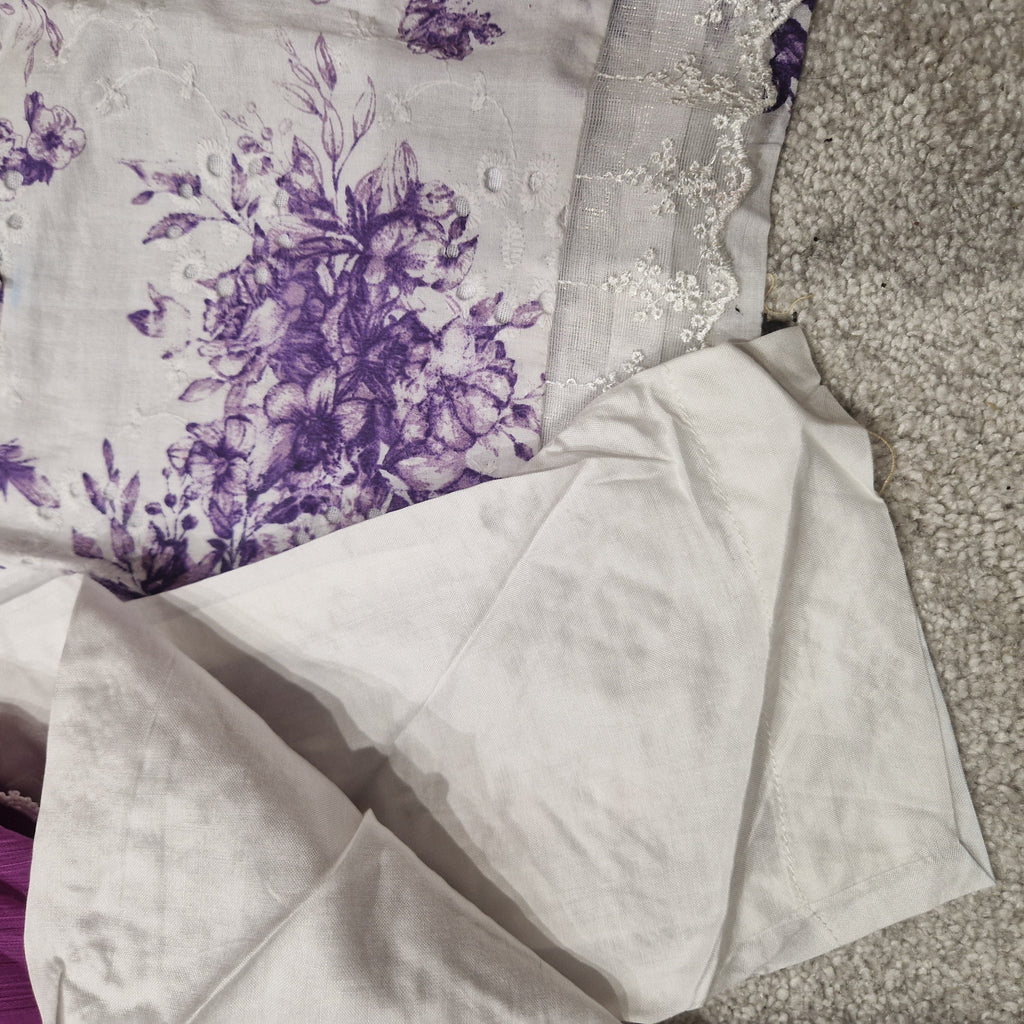 Mother-daughter purple floral chiken (0-4 years and XS-XXL)