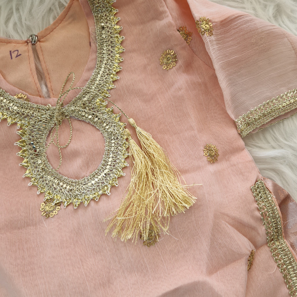 Pink lengha / gharara(0-3 months to adult xl)