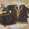 Black heavy gharara (6 months to 4 years)