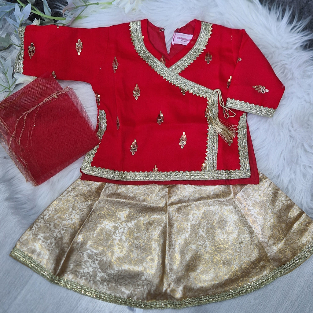 Red and Gold lengha