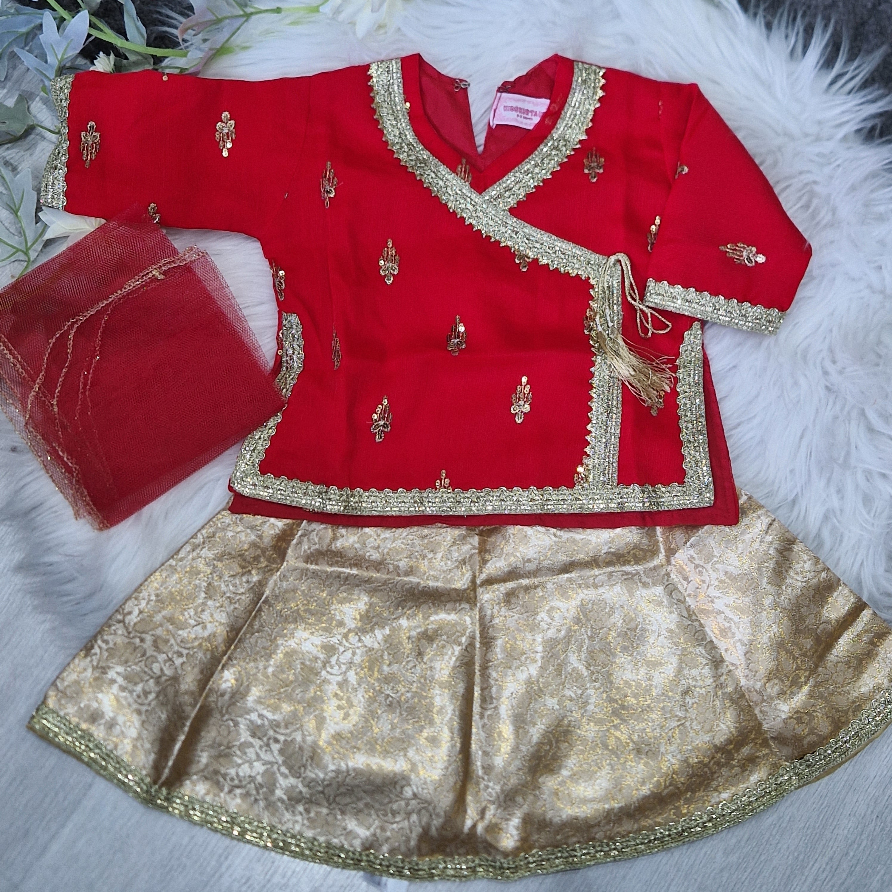 Red and Gold lengha