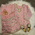 Light Pink mirror foil gharara (2-3 and 4-5 years)