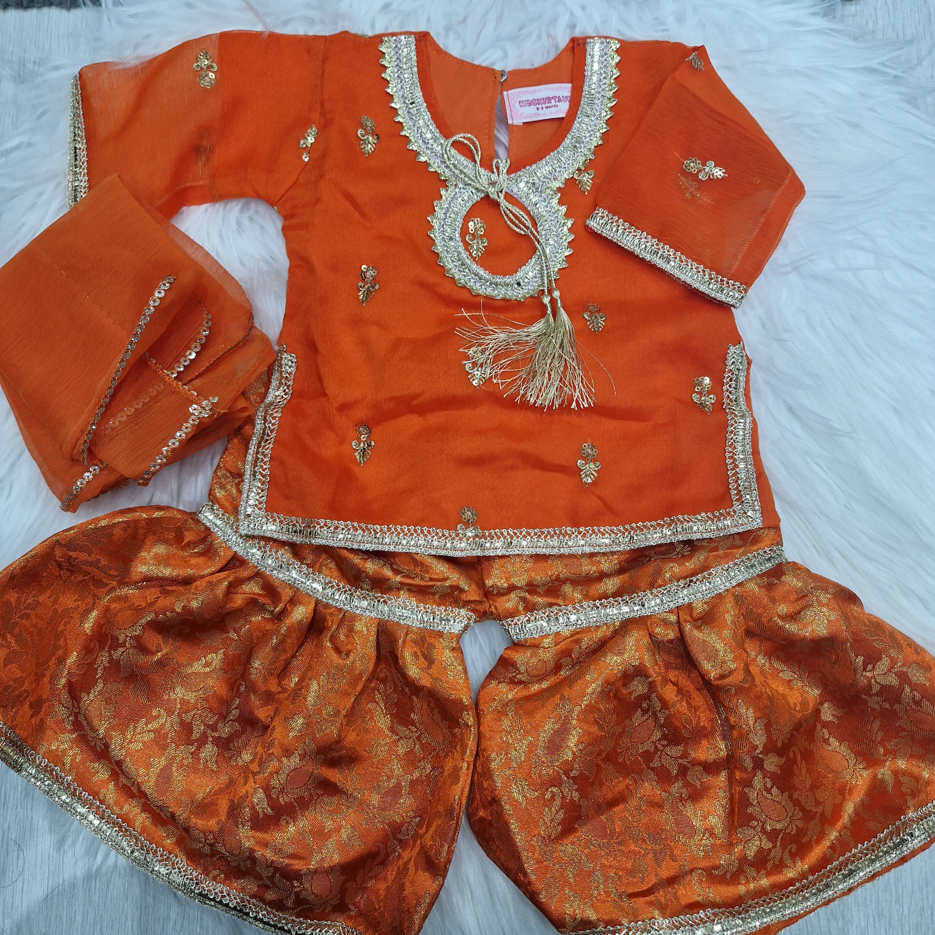 Orange gharara(0-4 years)