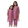 Purple chiffon 3 piece