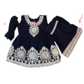 Navy blue gharara (6-13 years)