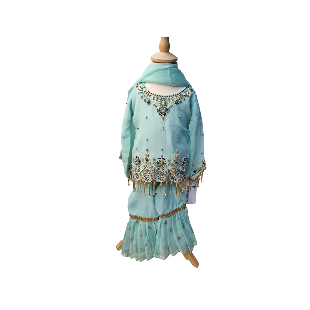 Sold together 6-12 months and Medium Adult pink gharara