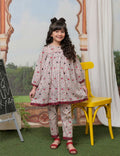Grey multi trouser print on print suit