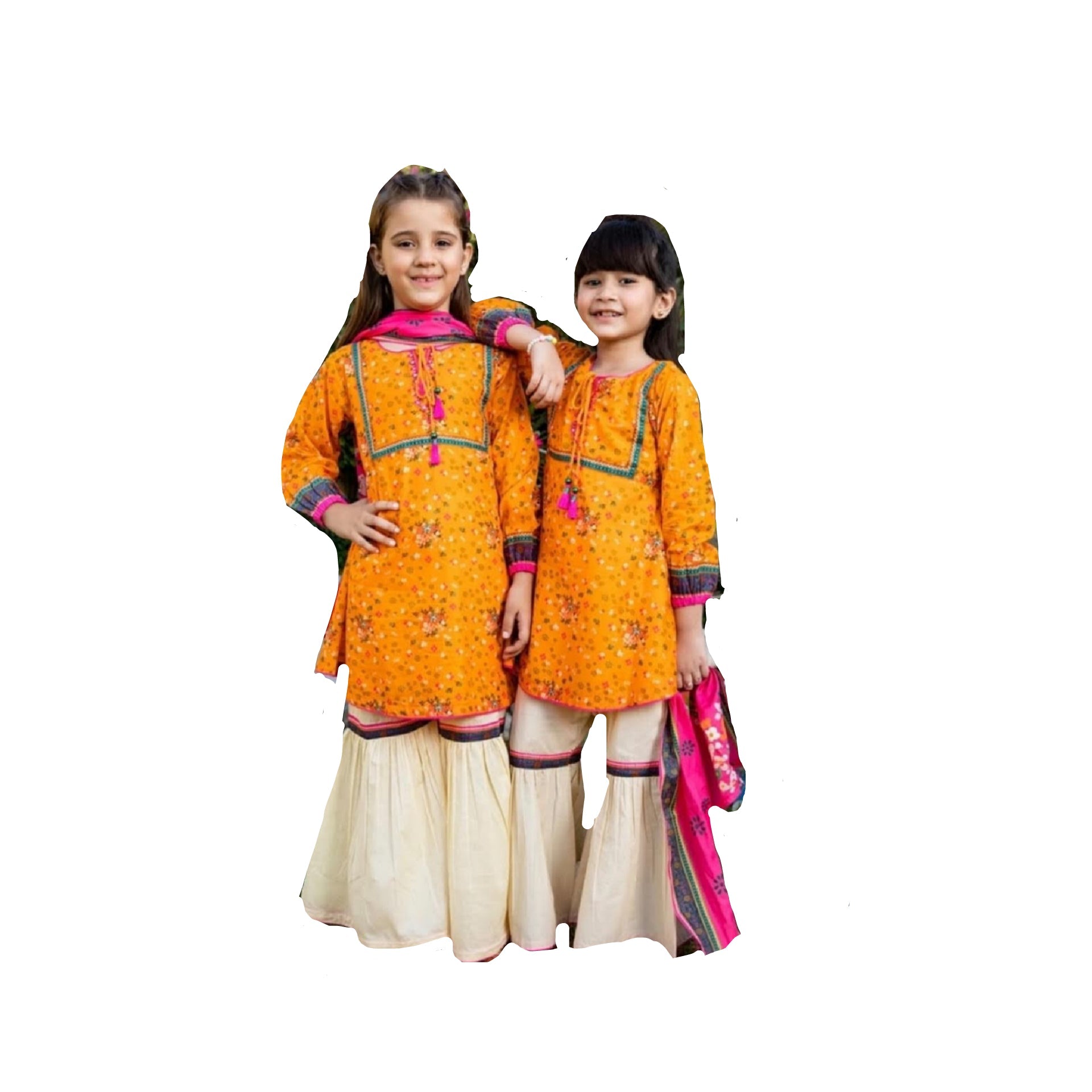 Senorita orange cream gharara (7-8 yr)