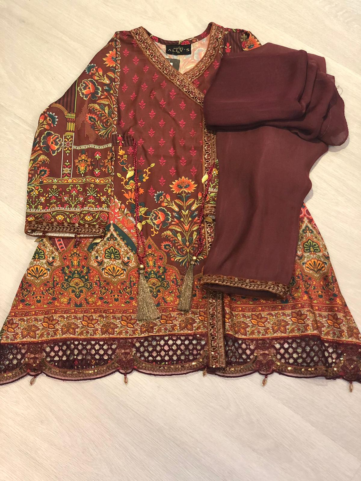 3 piece red winter cotton (10-14 years)