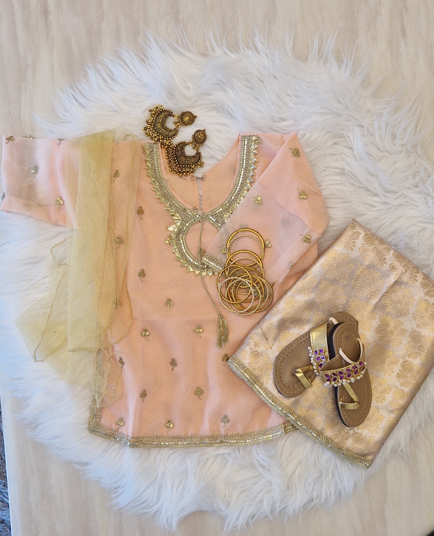 Pink lengha / gharara(0-3 months to adult xl)