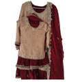 3 piece georgette fancy mother-daughter