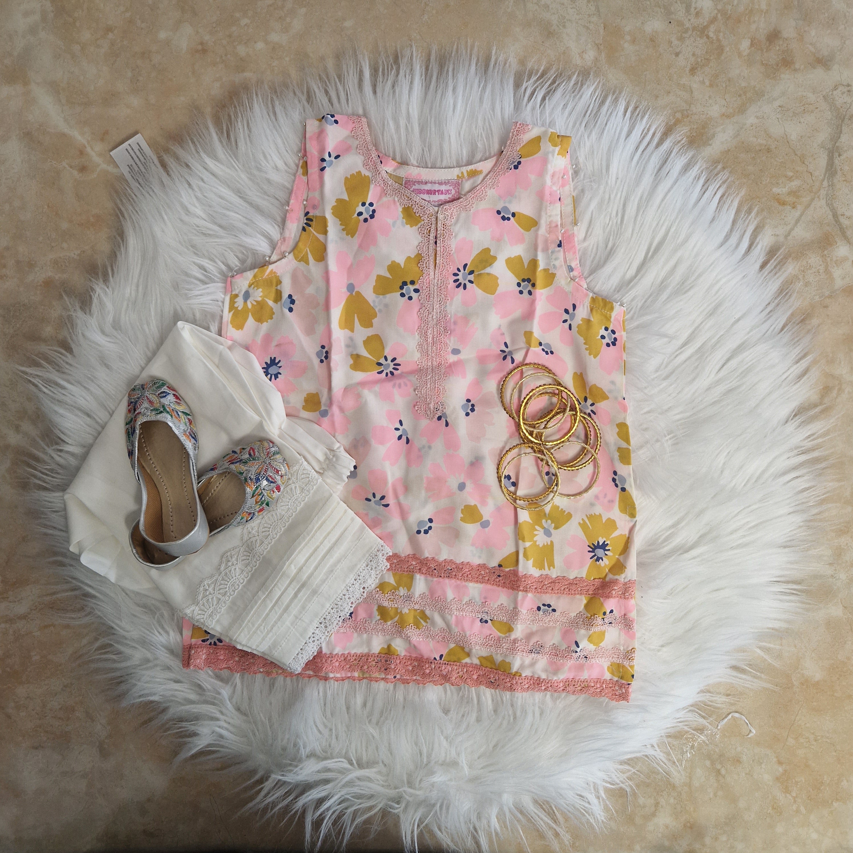 Pink Flower Trouser Suit