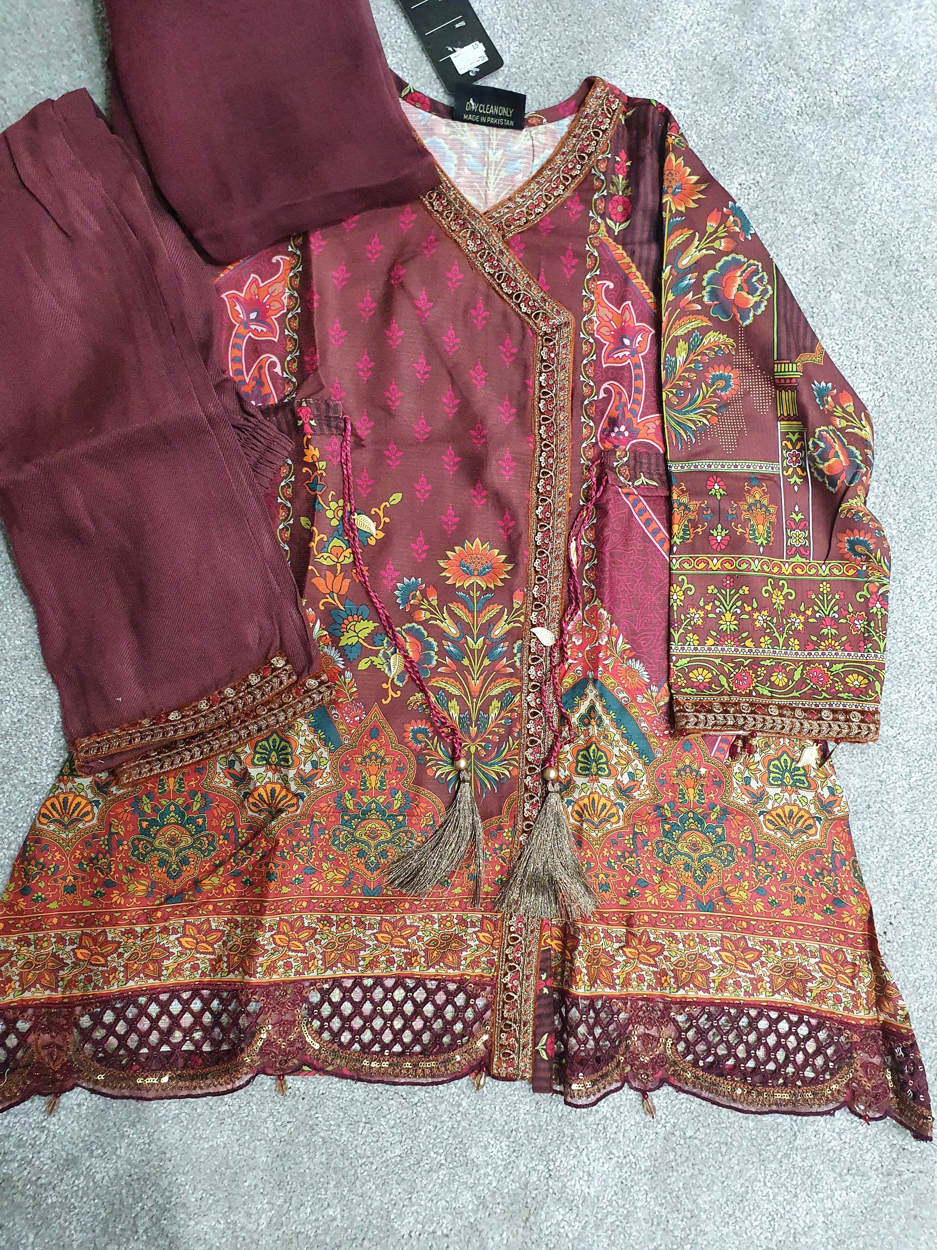 3 piece red winter cotton (10-14 years)