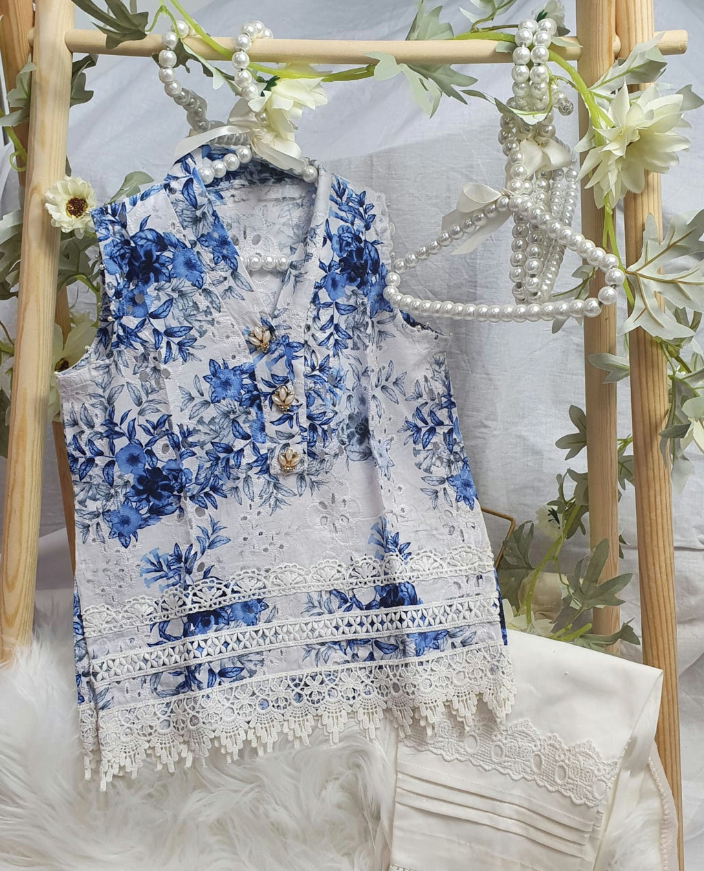Blue Floral 2 Piece