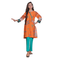 Waniya orange green 2 piece p2 (adult medium and large)
