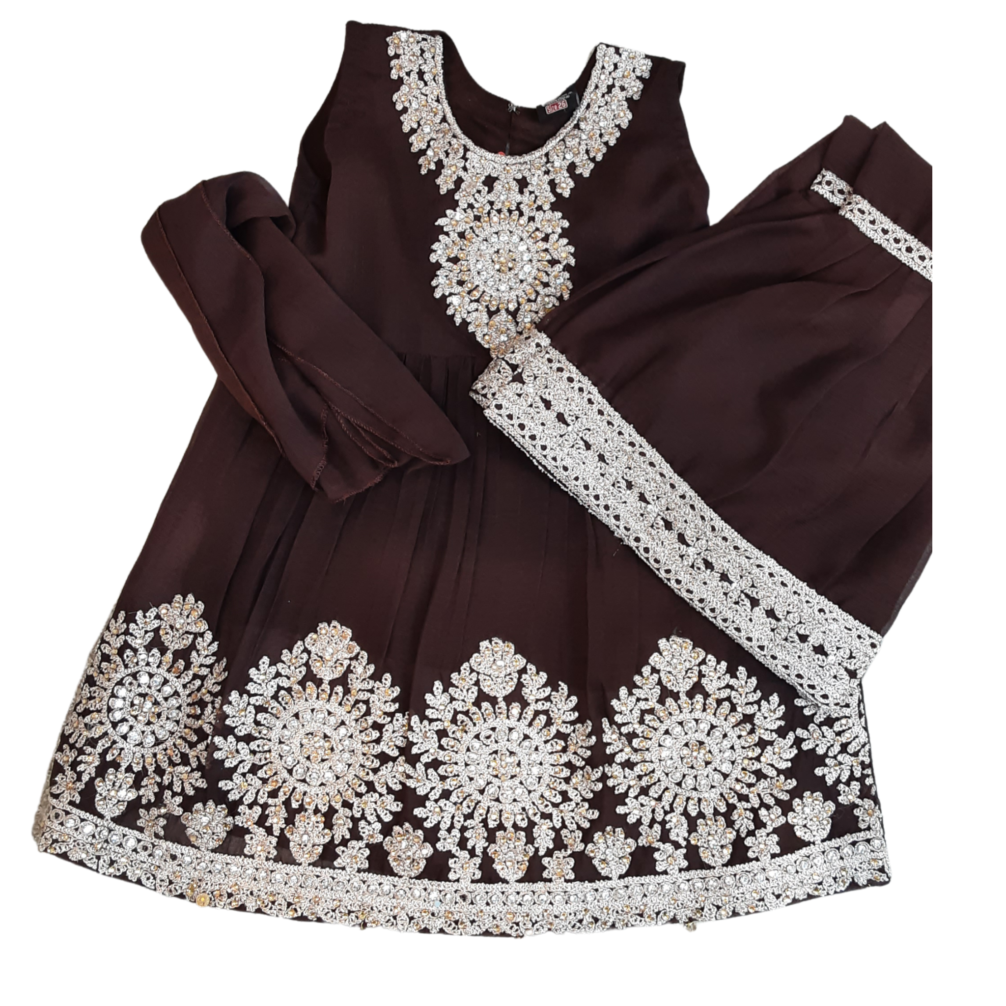 Brown 3 piece gharara (6 years)