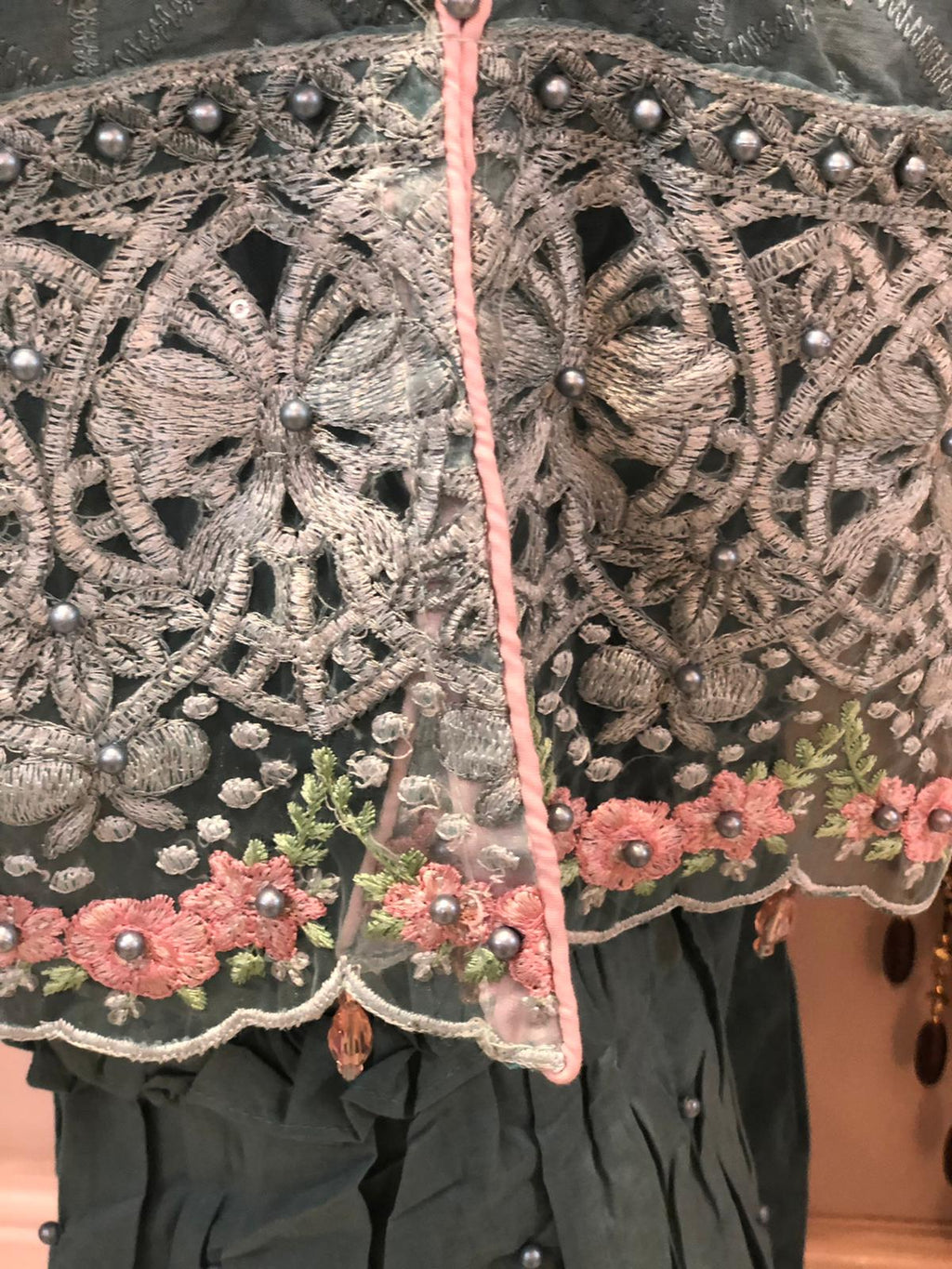 2 piece- Light Blue Beaded Gharara (10-14 yrs)
