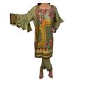 3 piece green winter cotton