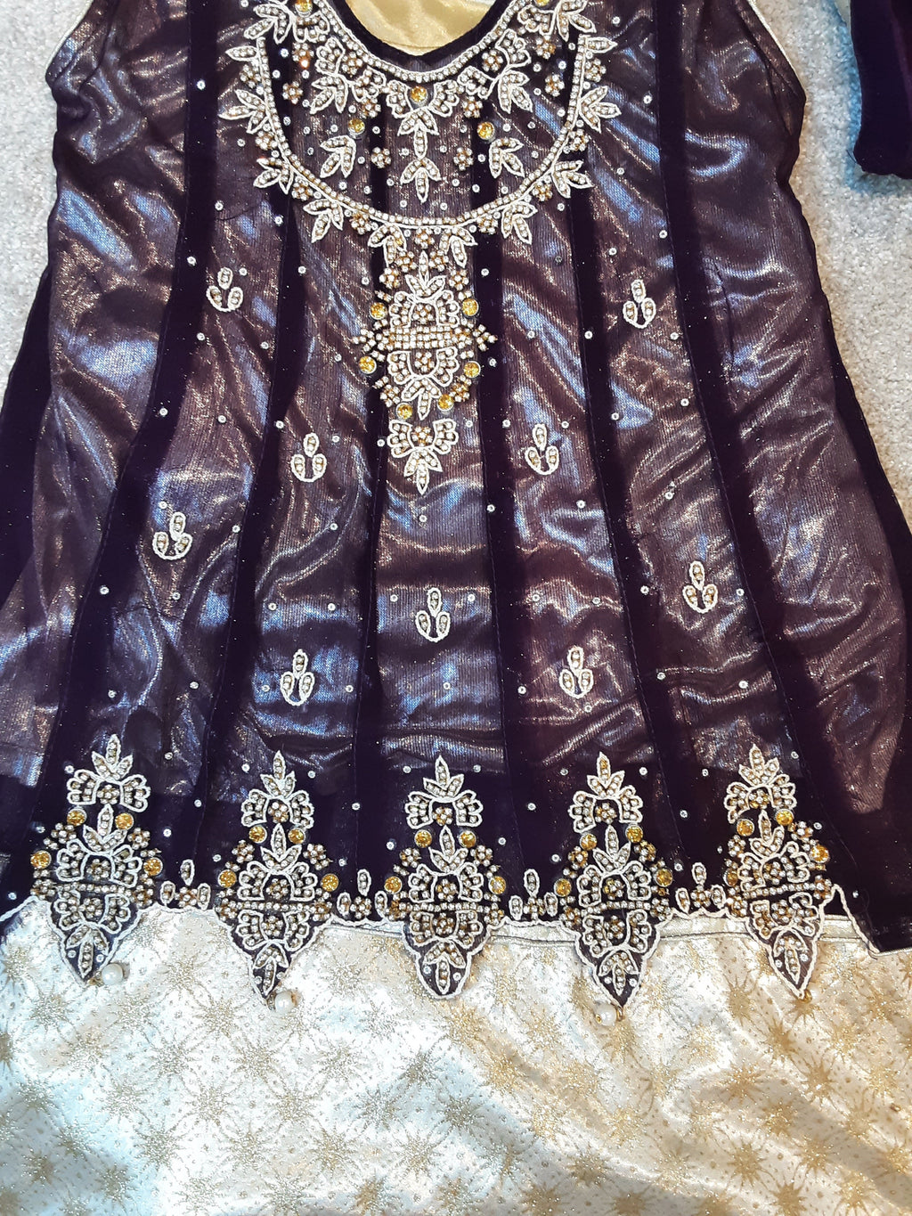 Purple/ gold with skirt