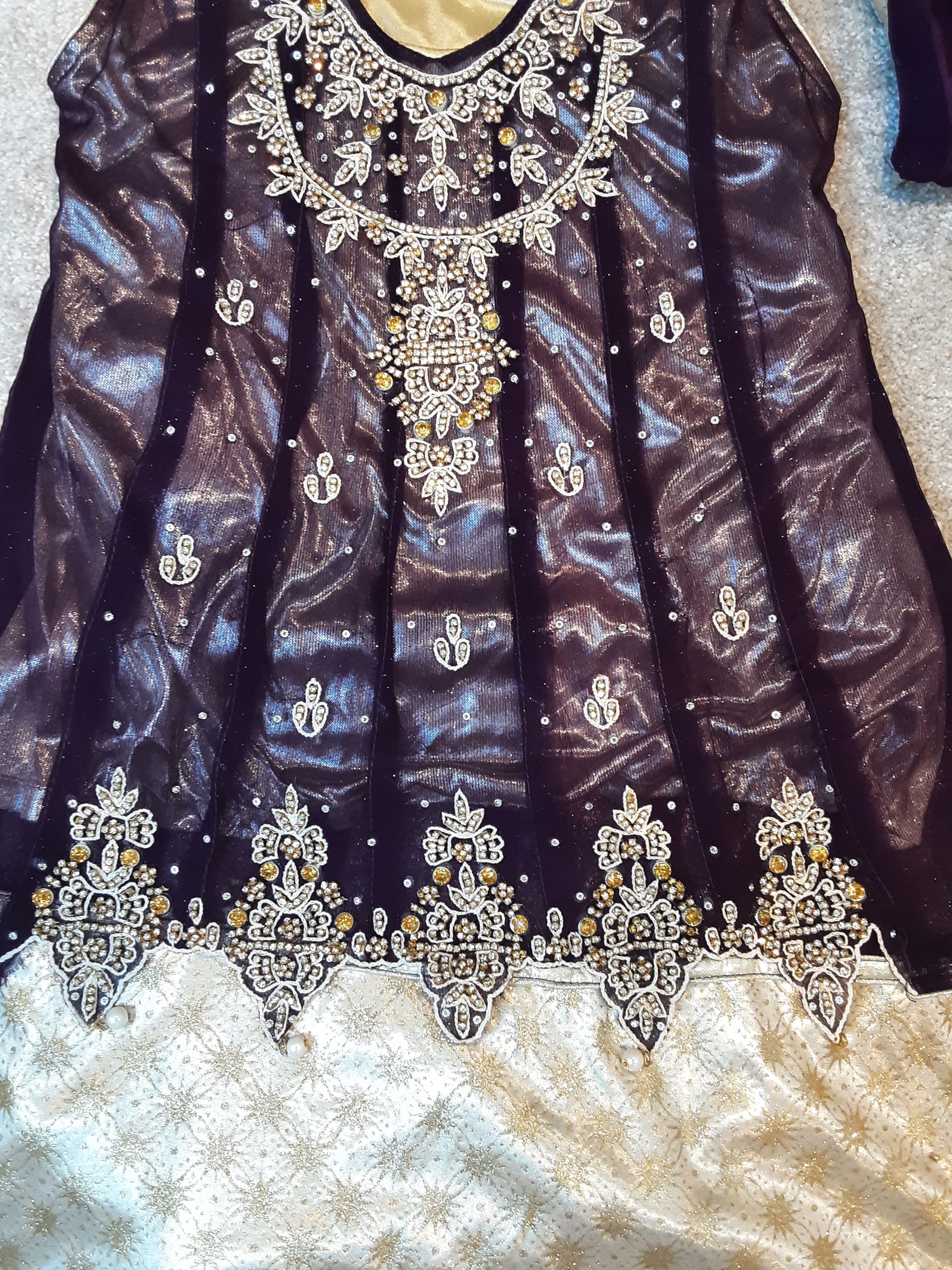 Purple/ gold with skirt