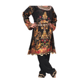 3 piece black winter cotton mona by allys (10-11 years)
