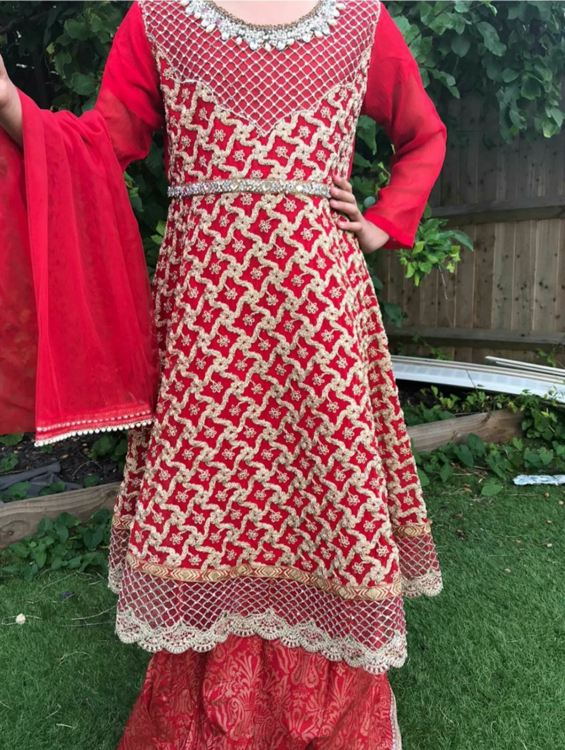 Mona by Allys 3-piece heavy work with skirt (10,14 years)