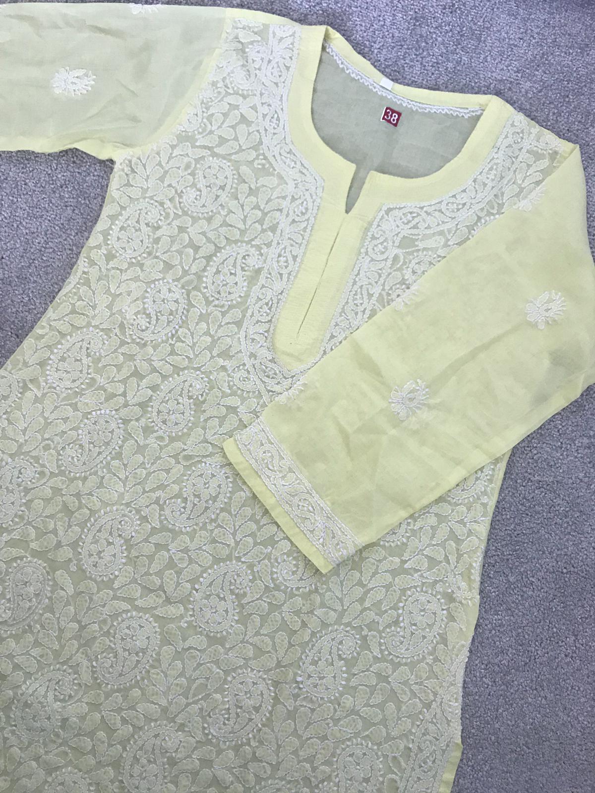 Embroidered Chiken Kari Kurta (size 38) 14-15 years