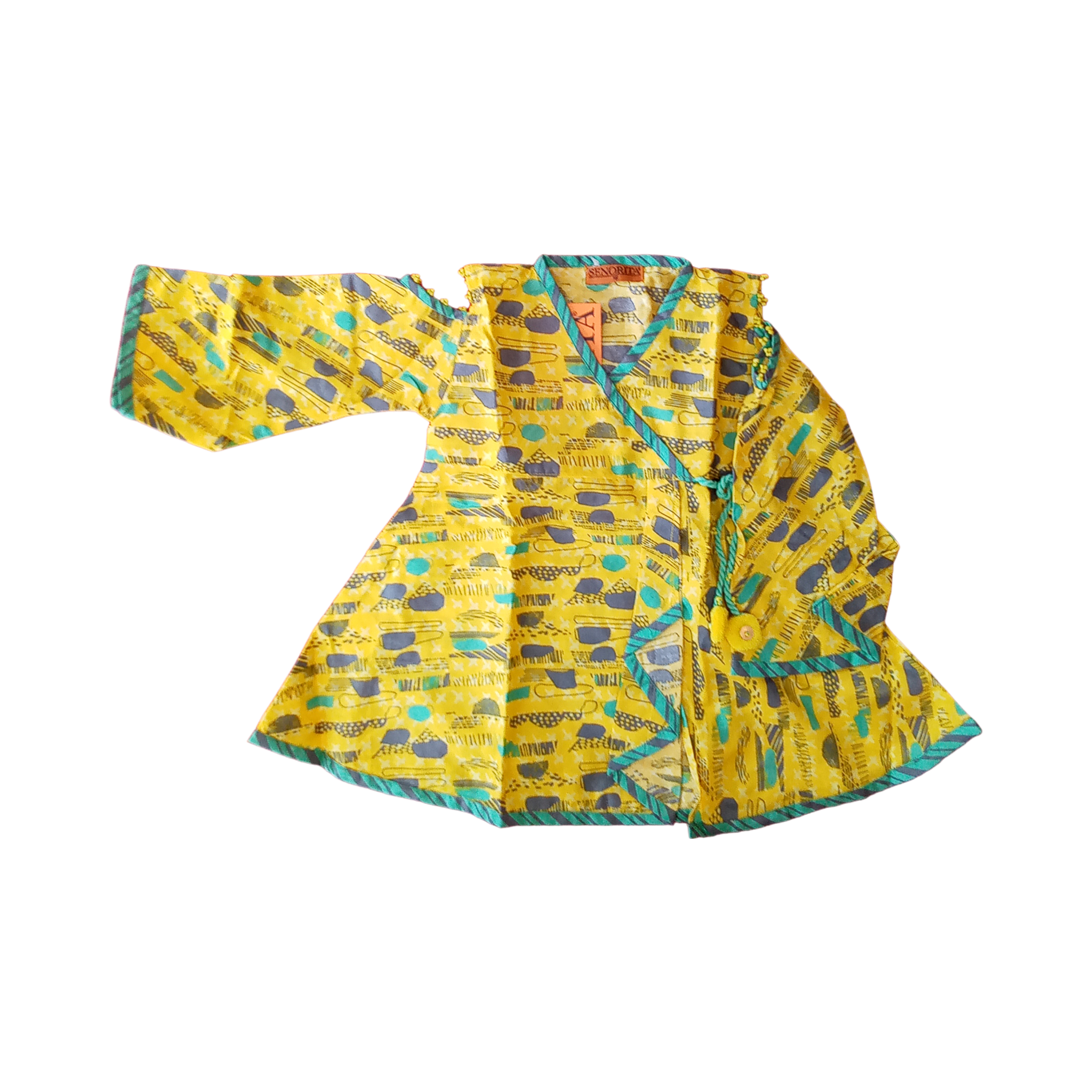 Senorita Yellow cold shouldered kurta (6 -12 m 4-5, 7-8 years)