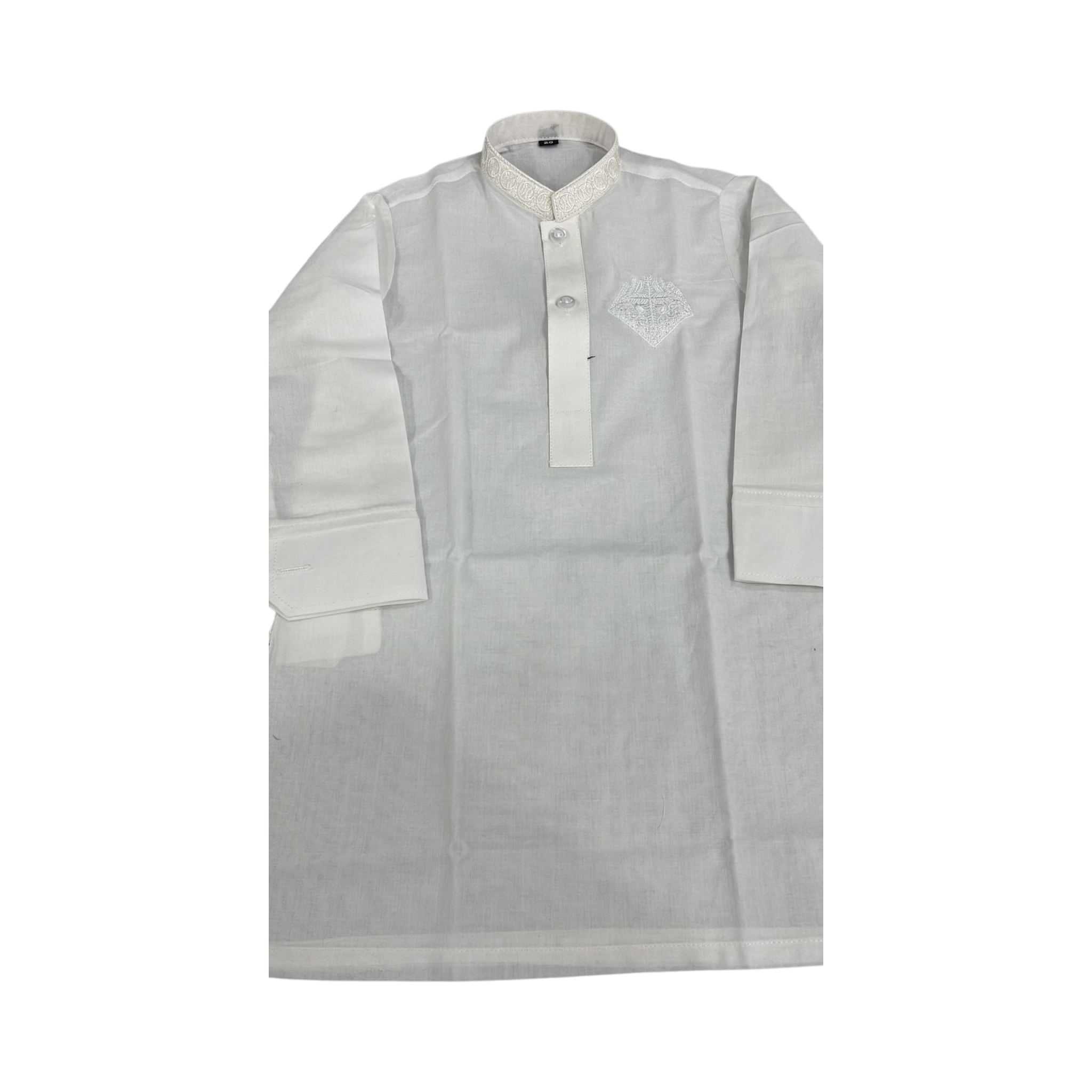 White embroidered shalwar kameez