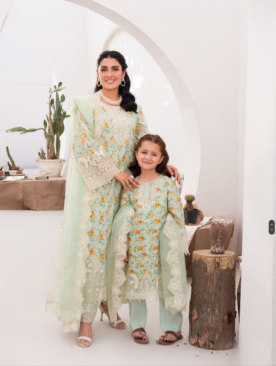 Allys green floral (5/6 yrs - Adult XL)