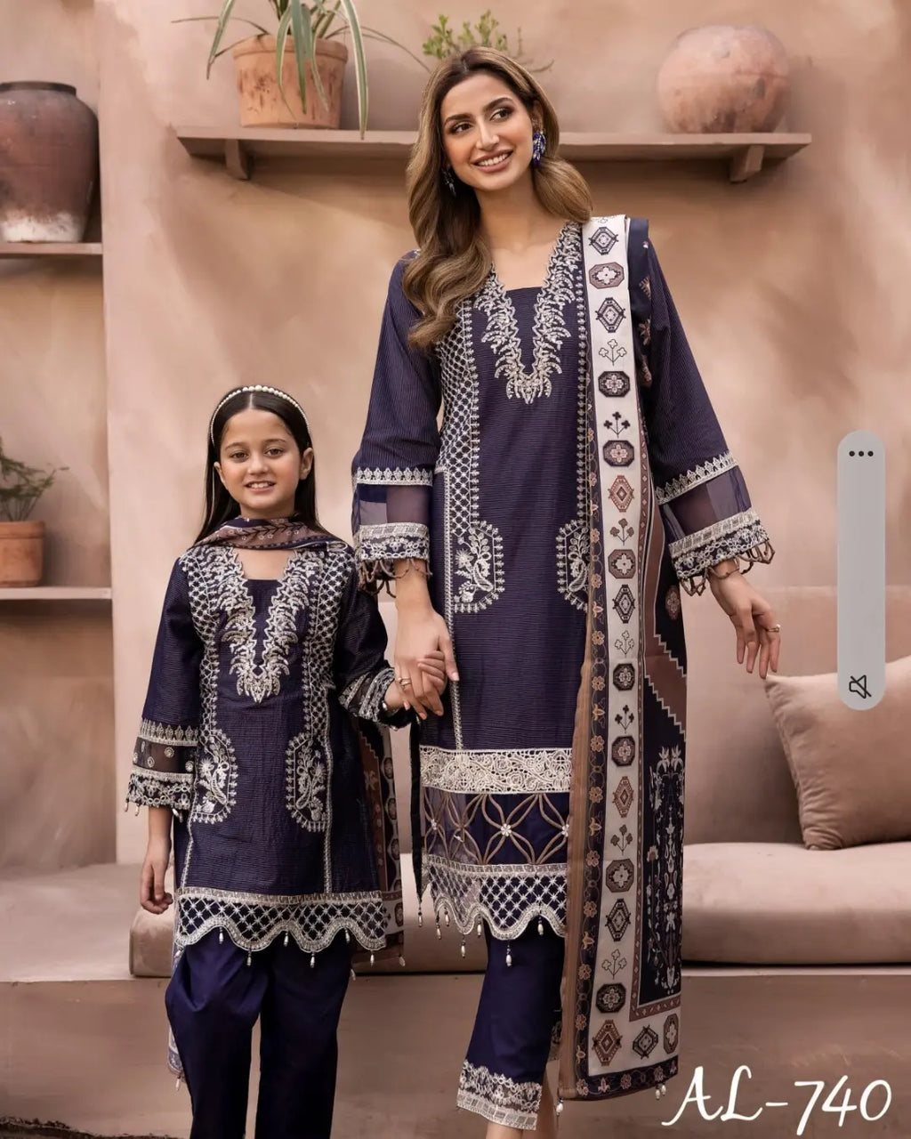 Allys navy Mother-Daughter (5/6 yrs - Adult XL)