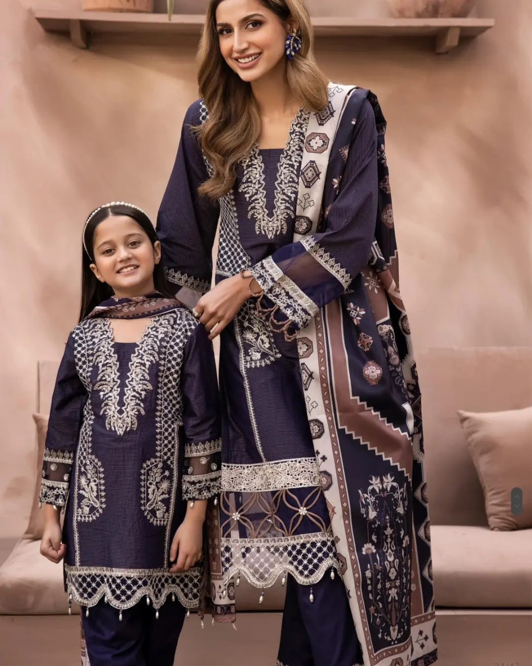 Allys navy Mother-Daughter (5/6 yrs - Adult XL)