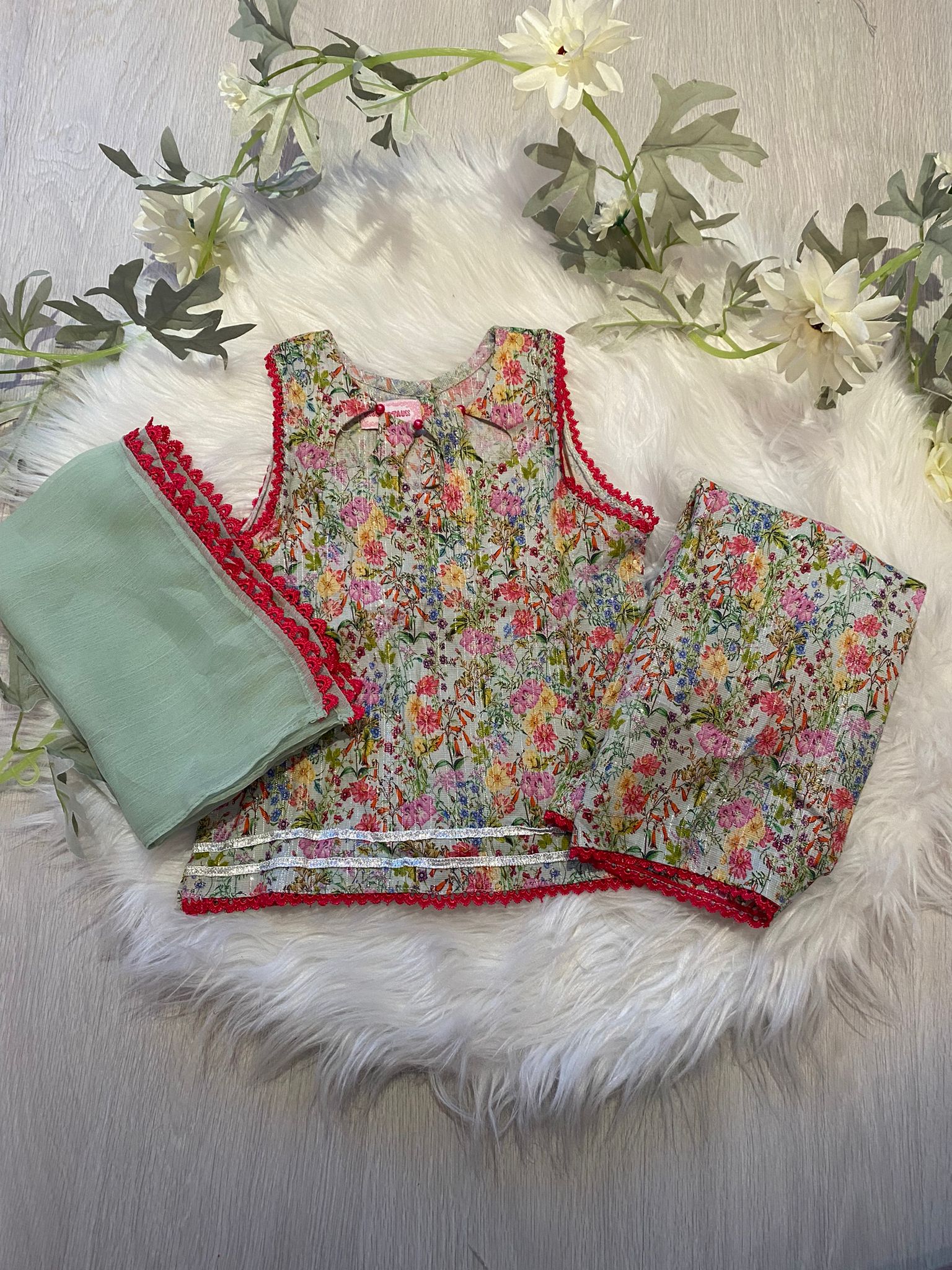 Mint/grey wide leg pants (9-12months and adult small) Sold together