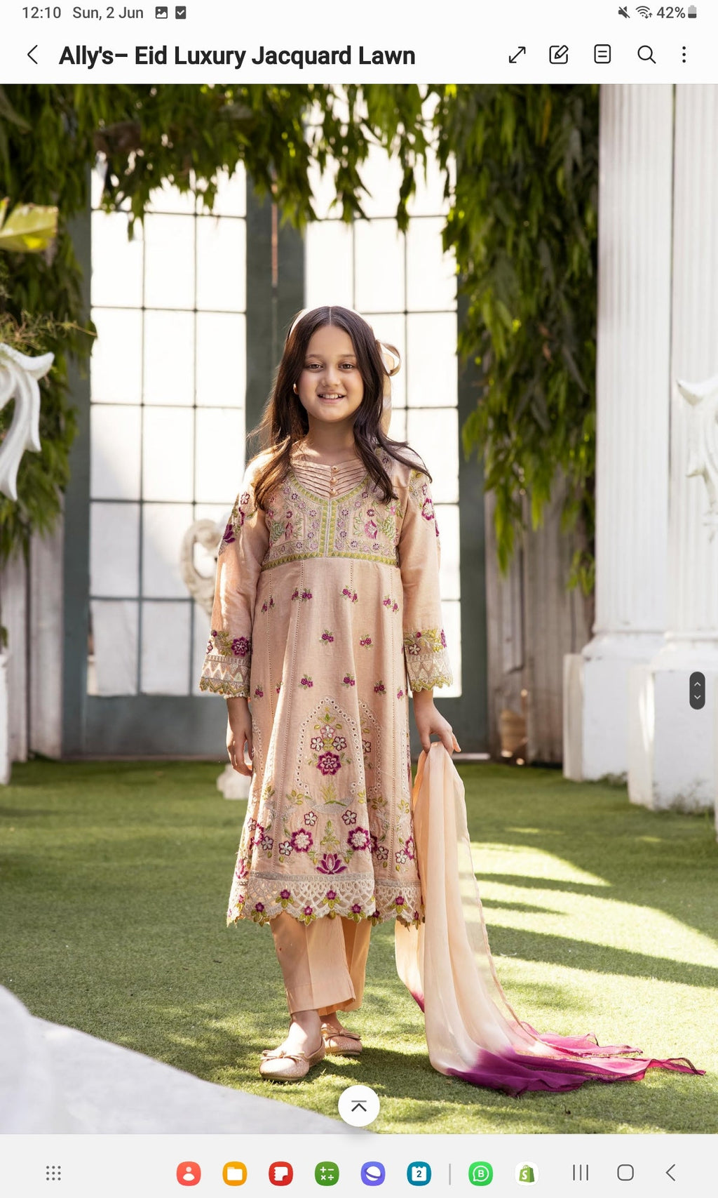 Allys cream maxi 3-piece (5/6 yrs - Adult XL)