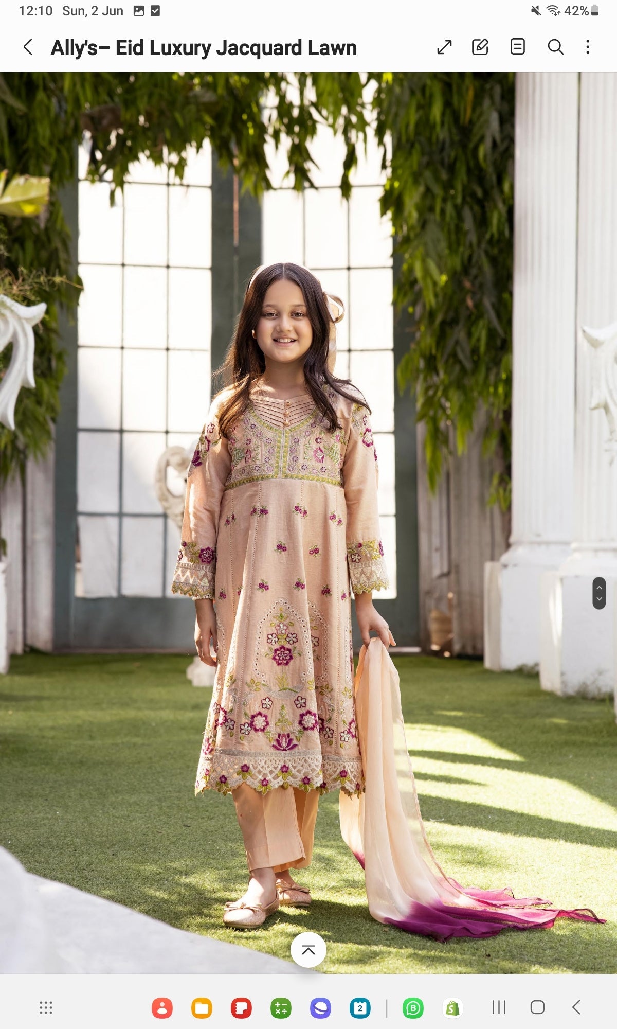 Allys cream maxi 3-piece (5/6 yrs - Adult XL)