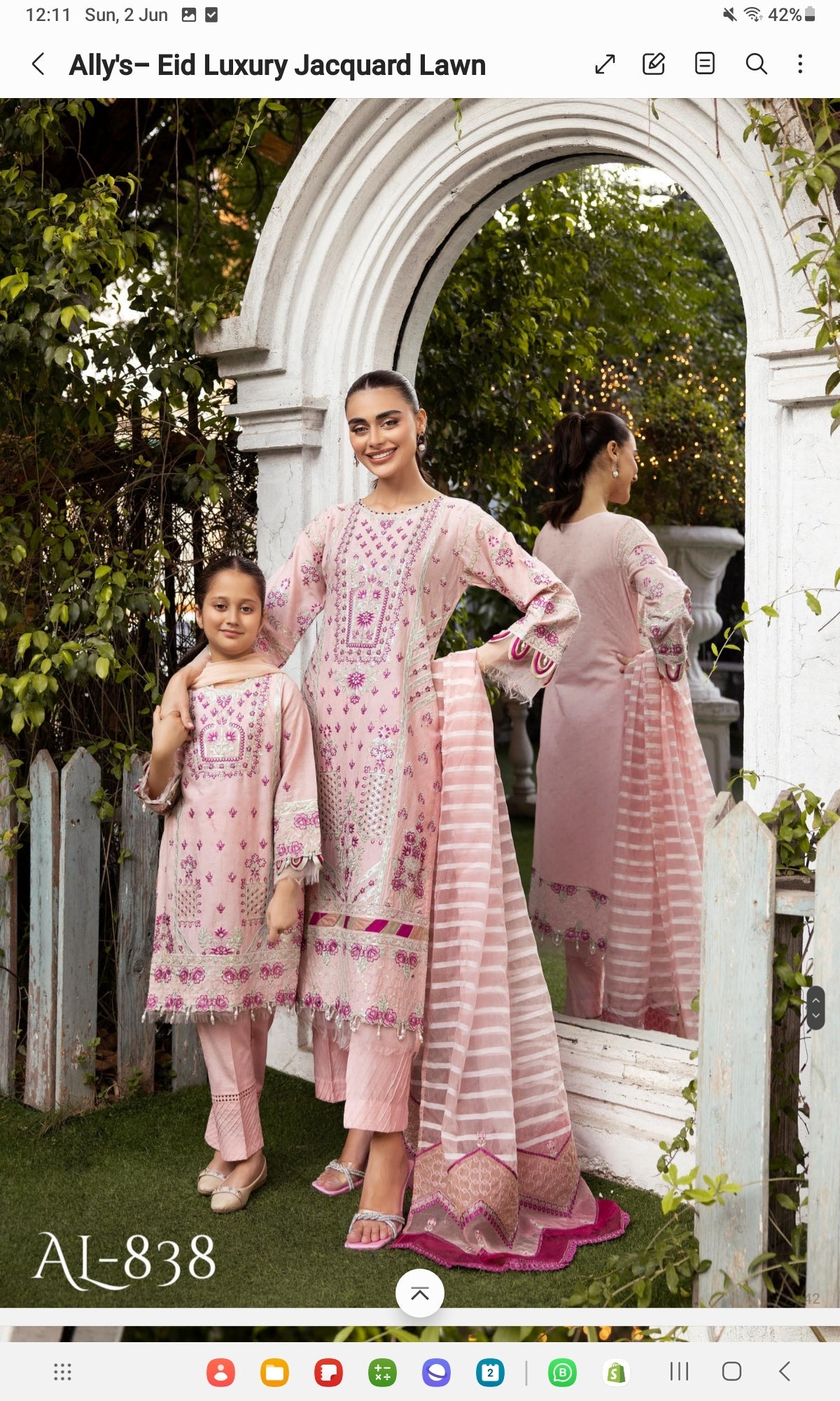 Allys light pink 3-piece (5/6 yrs - Adult XL)