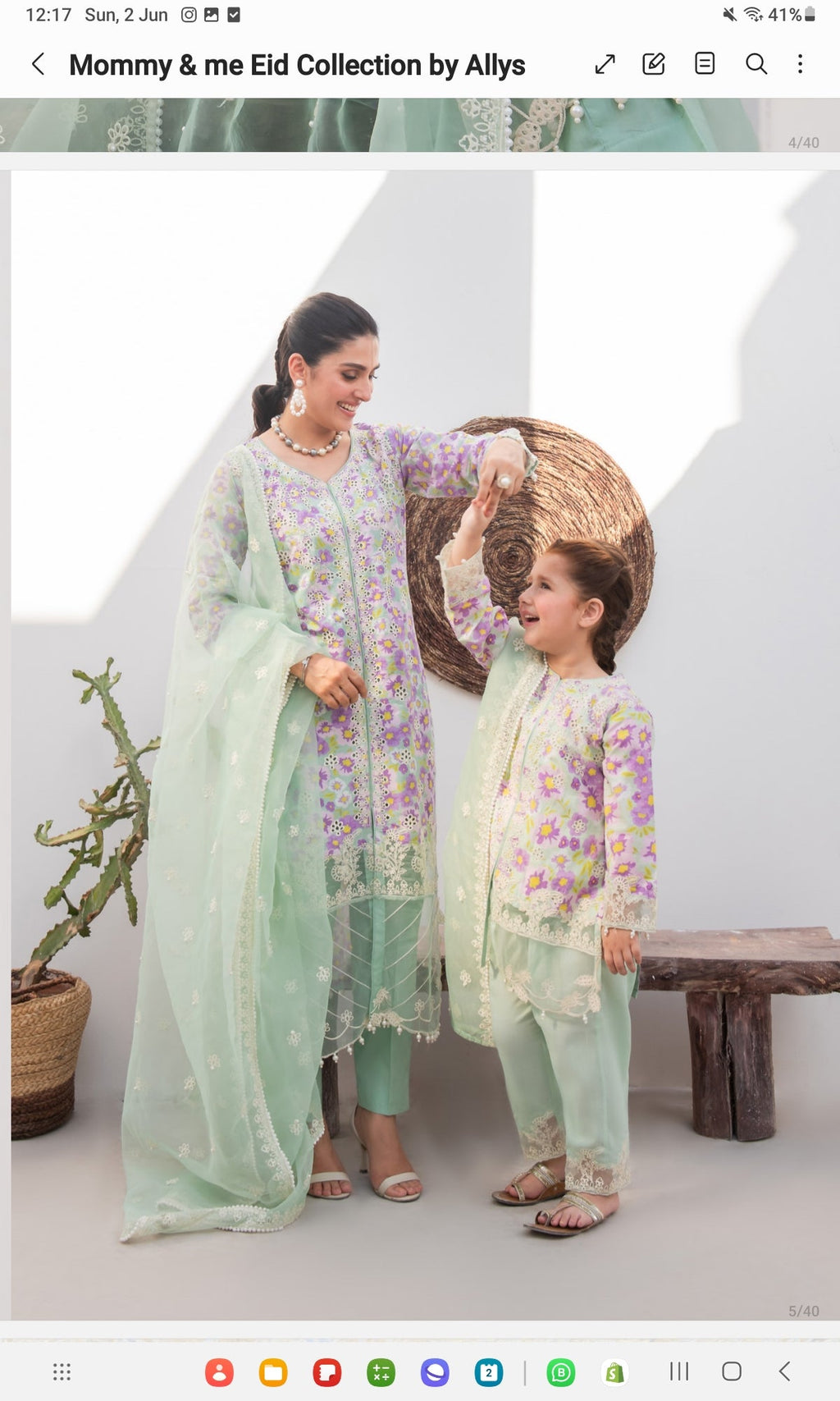 Allys Lilac and mint floral (5/6 yrs - Adult XL)