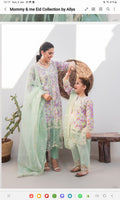 Allys Lilac and mint floral (5/6 yrs - Adult XL)