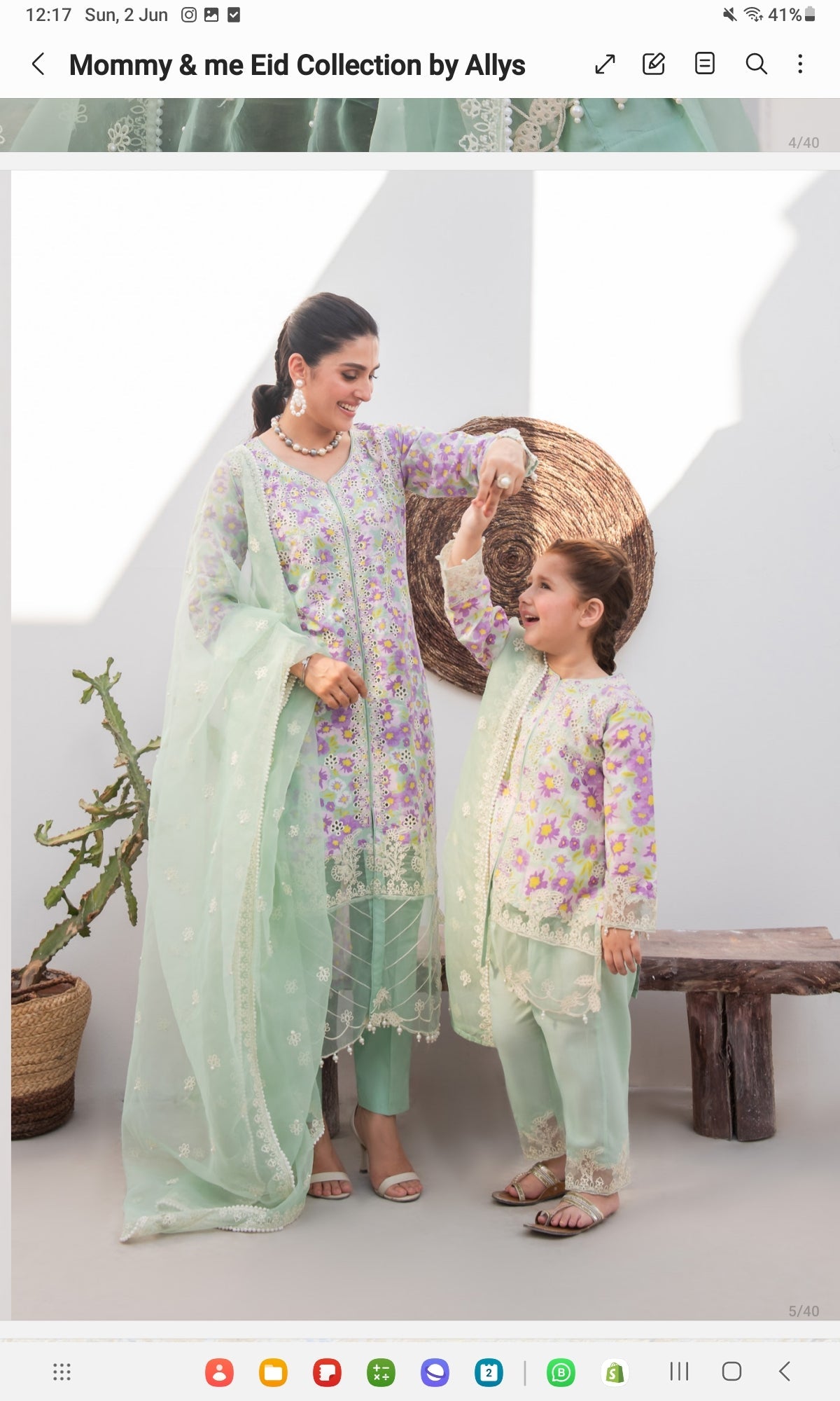 Allys Lilac and mint floral (5/6 yrs - Adult XL)