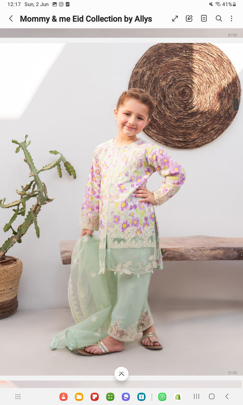 Allys Lilac and mint floral (5/6 yrs - Adult XL)