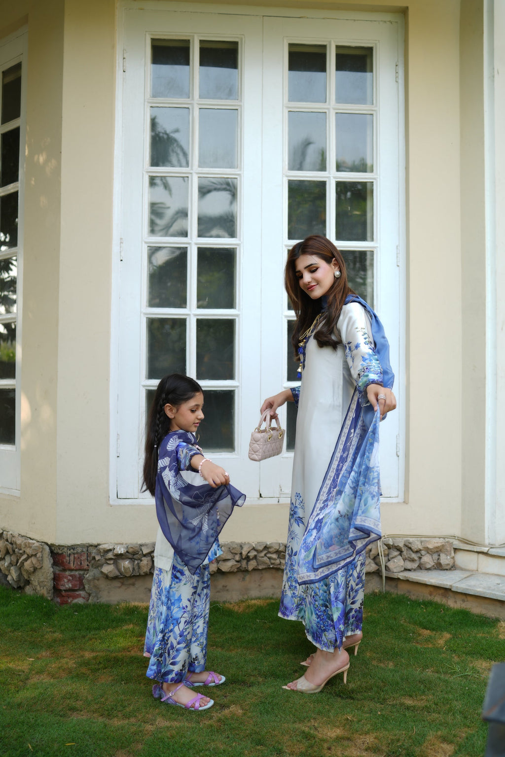 SIJJAL Blue Floral - 💙 (0-3 months to Adult XXXL)