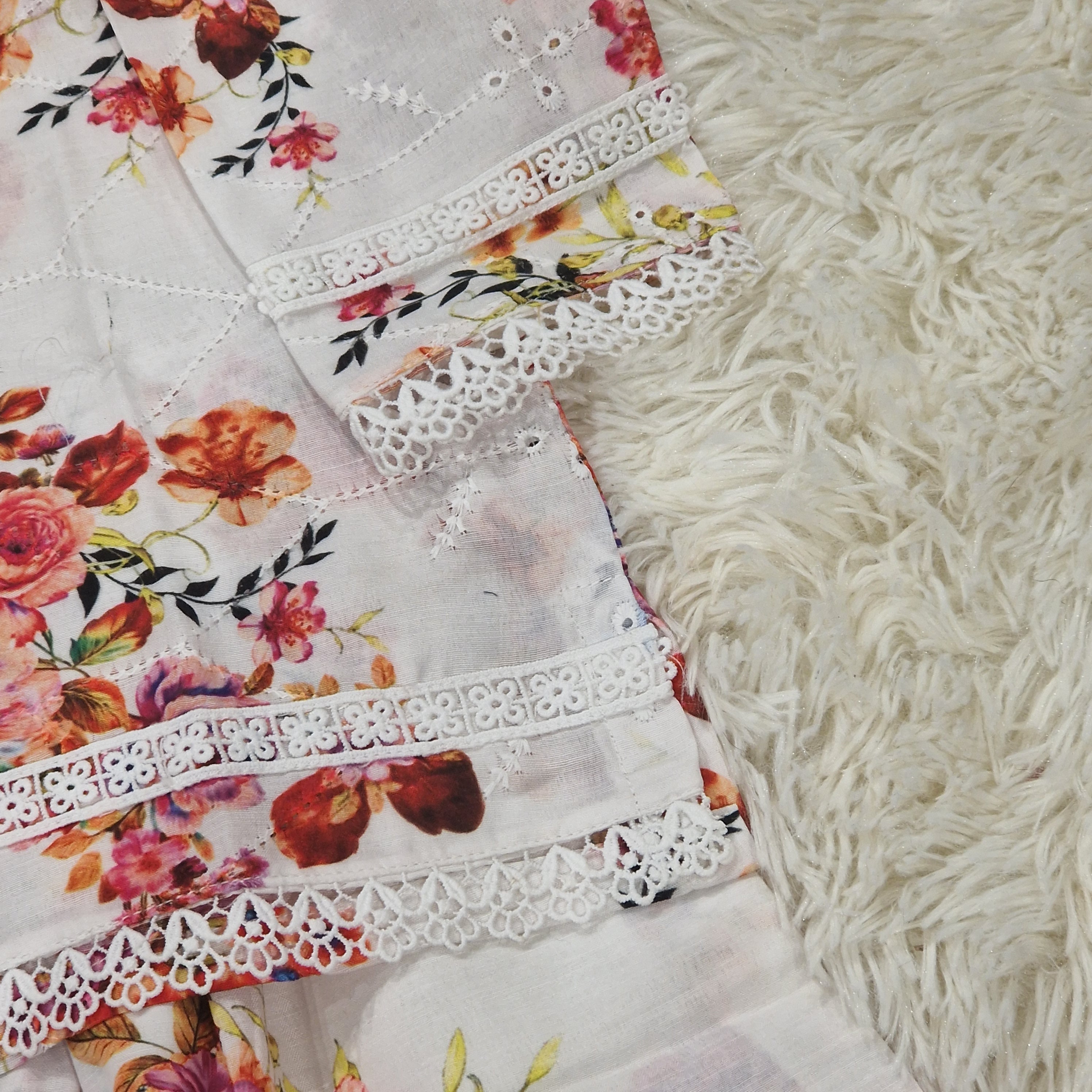 Mother daughter- Pink and burgundy floral chiken (0-XXL)