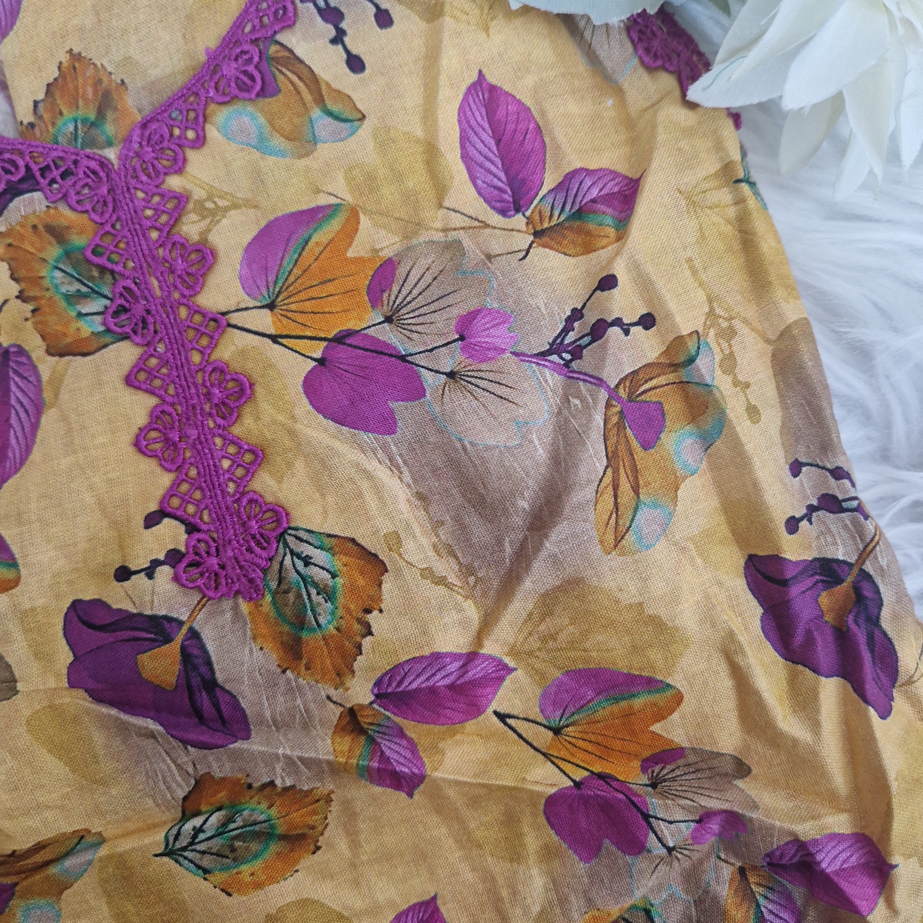 Yellow lawn cotton (newborn to 3 years)