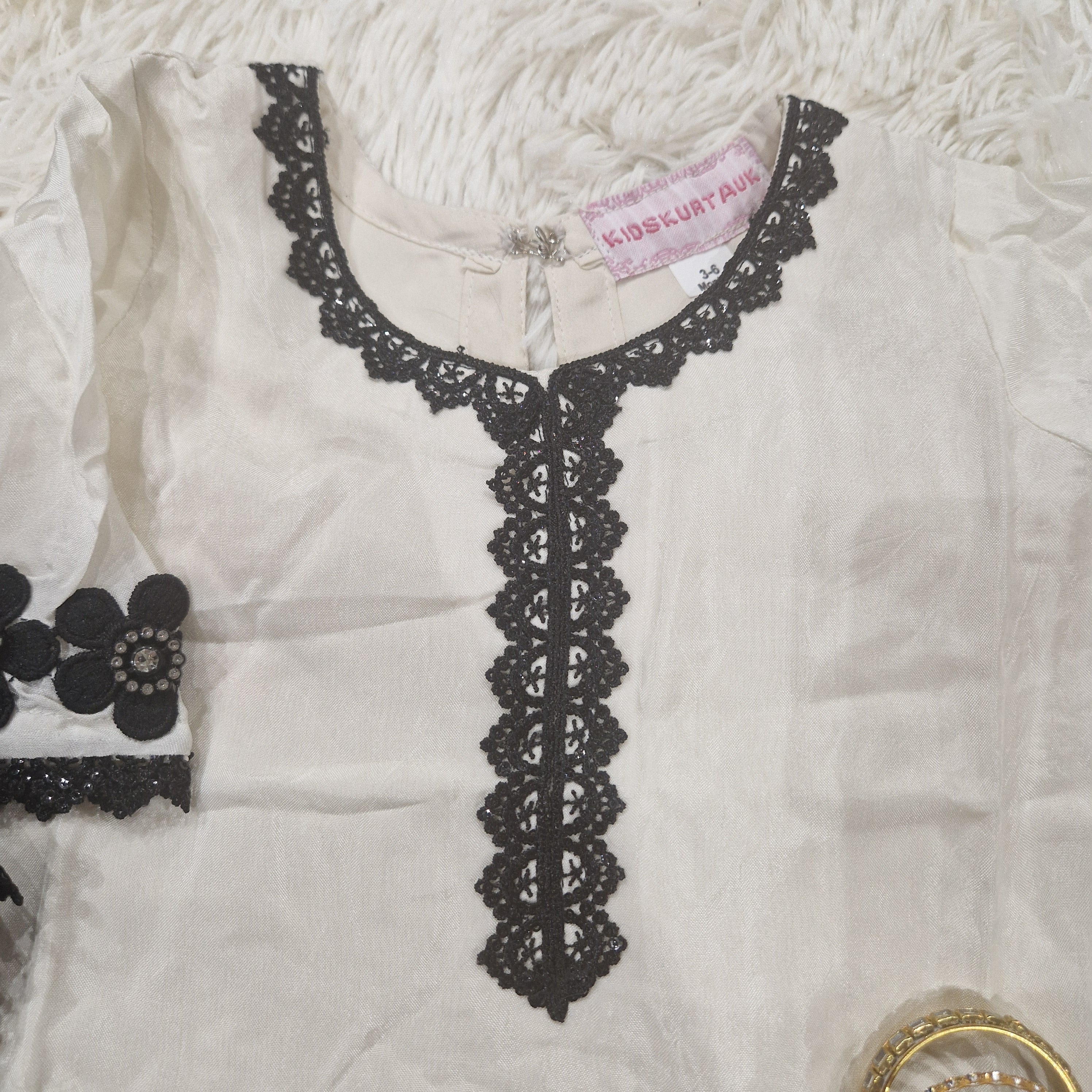 Mother Daughter- Russian silk cream and black (0-3 months to XXL)