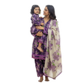 Dark purple silk mother daughter (0 months-adult XXXL)