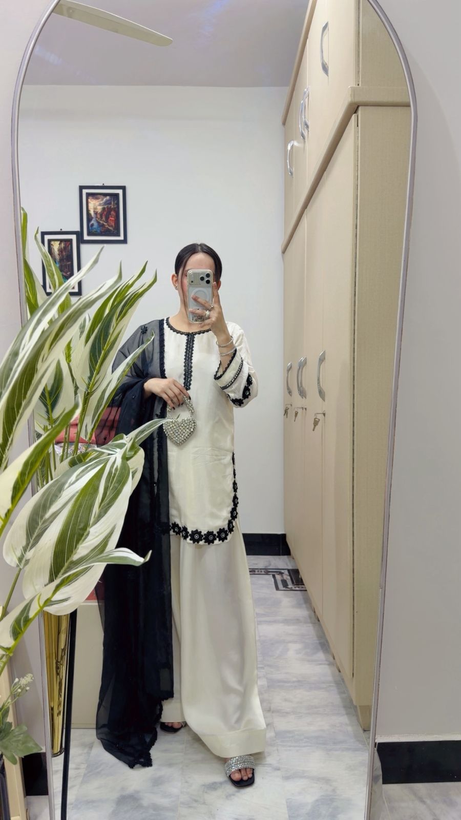 Mother Daughter- Russian silk cream and black (0-3 months to XXL)