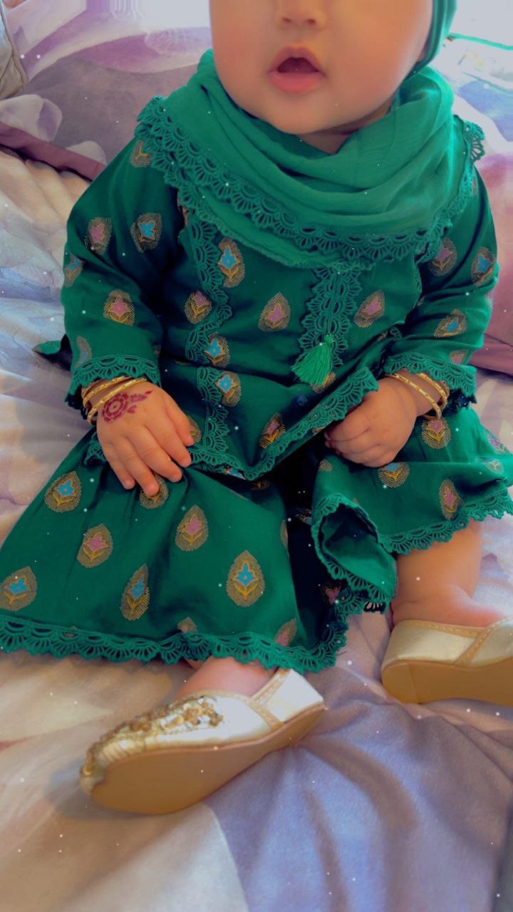 Emerald co ord gharara (0 months-adult XXXL)