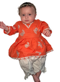 Frock with tulip (0-2 years) and straight kameez with tulip (Adult XS - XXL)