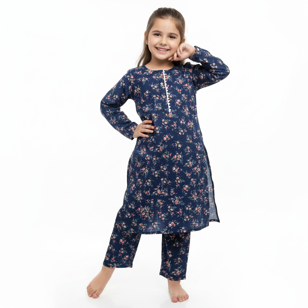 7-8 years 2 piece lawn cotton